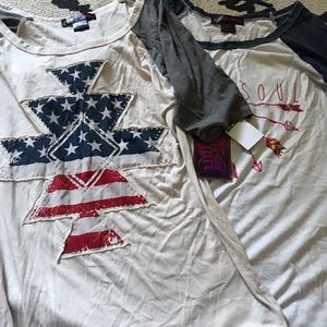 2 rock&roll cowgirl shirts